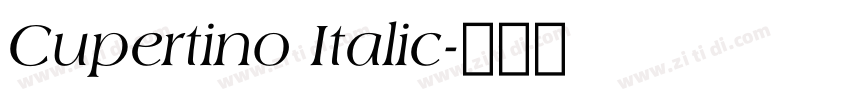 Cupertino Italic字体转换